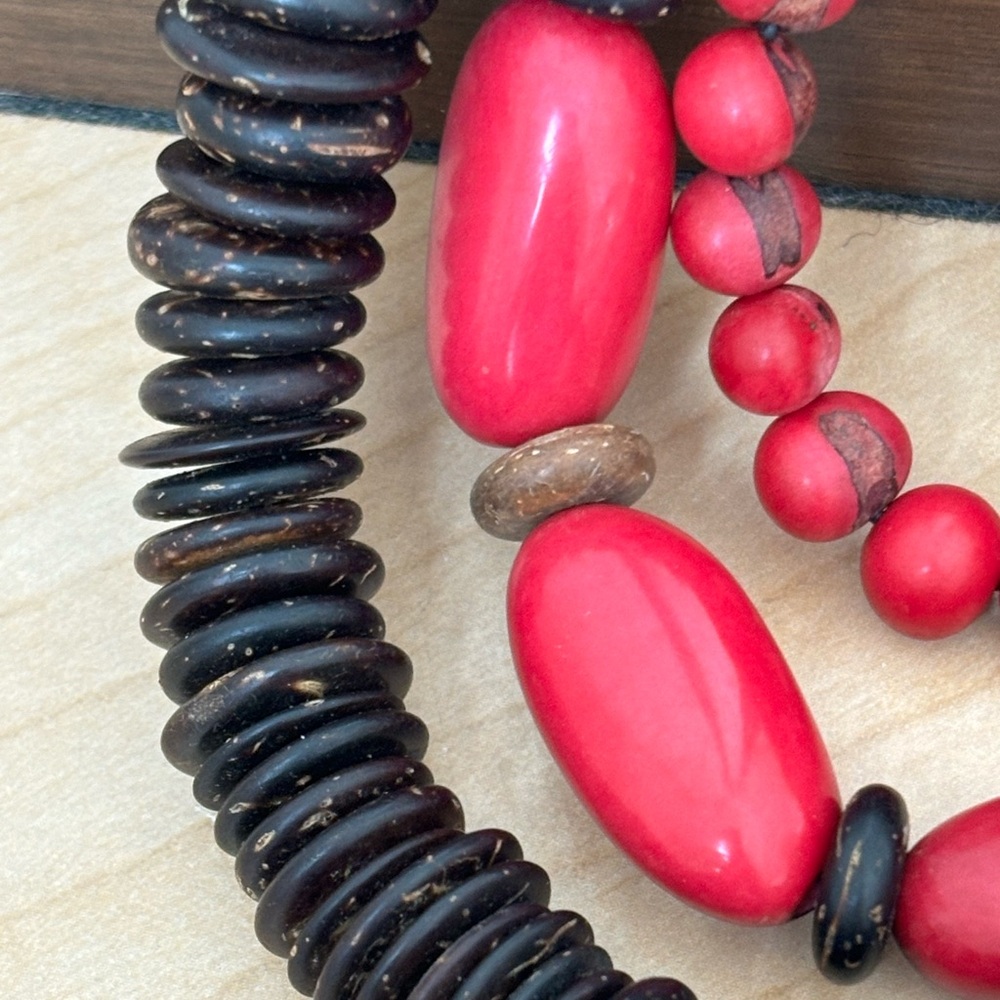 Bright Pink Adjustable Necklace/ Pull String To I… - image 4